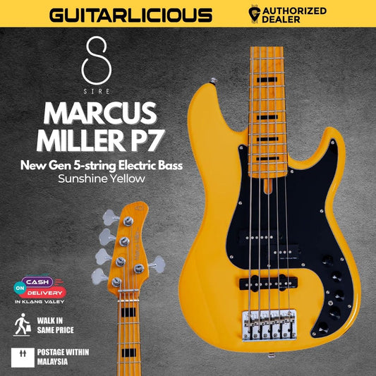 Sire Marcus Miller P7 New Gen 5-string Electric Bass Guitar - Sunshine Yellow