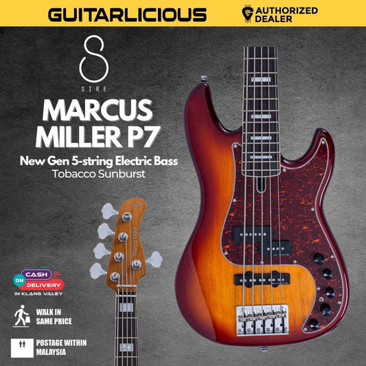 Sire Marcus Miller P7 New Gen 5-string Electric Bass Guitar - Tobacco Sunburst