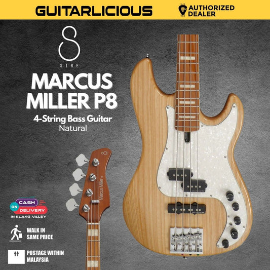 Sire Marcus Miller P8 4-String Bass Guitar - Natural