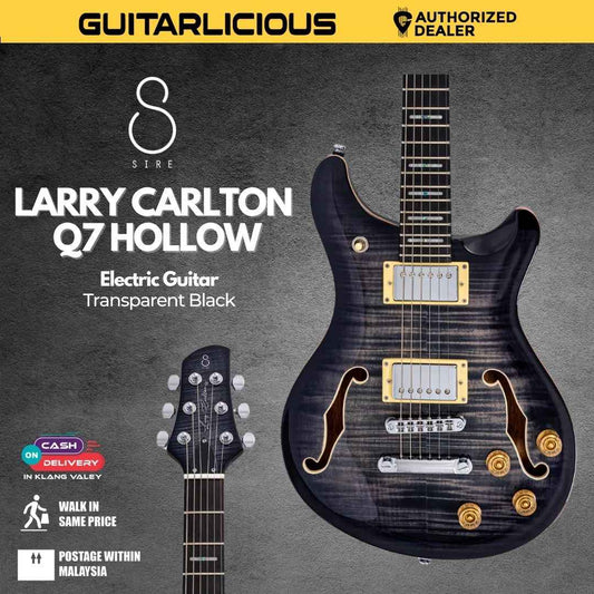Sire Larry Carlton Q7 Hollow Electric Guitar - Transparent Black
