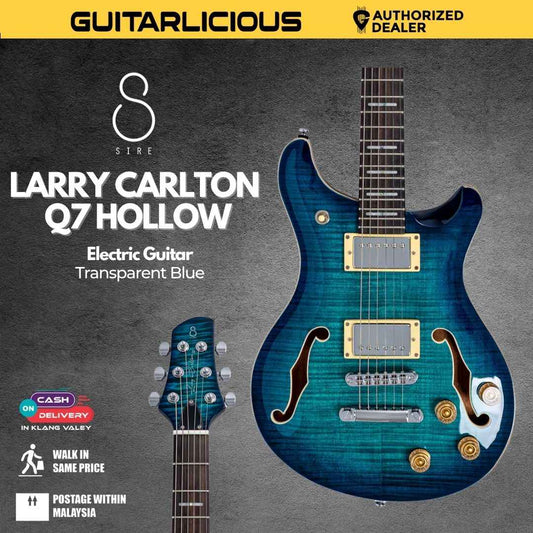 Sire Larry Carlton Q7 Hollow Electric Guitar - Transparent Blue