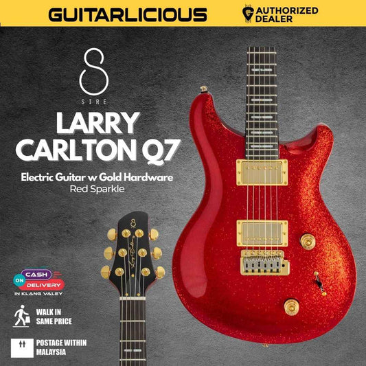 Sire Larry Carlton Q7 Electric Guitar w Gold Hardware - Red Sparkle