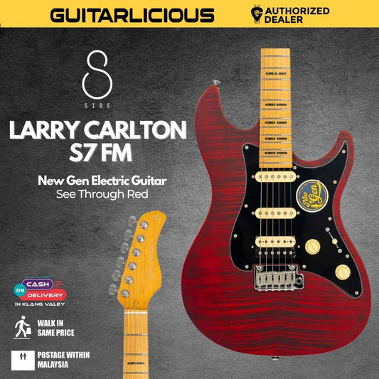 Sire Larry Carlton S7 FM New Gen Electric Guitar - See Through Red