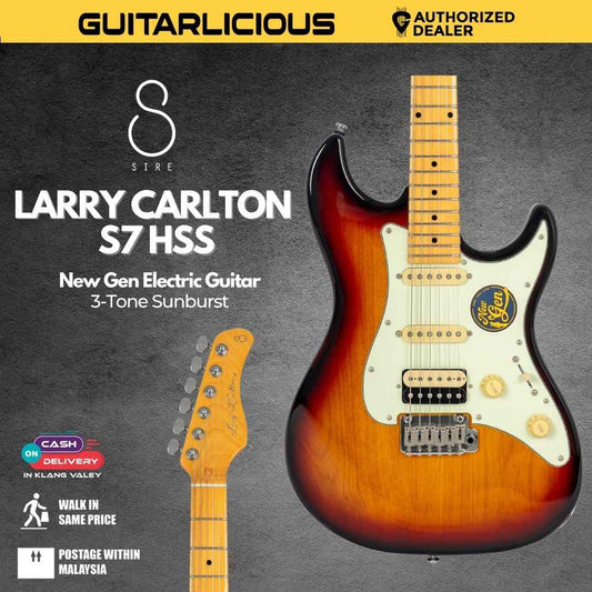 Sire Larry Carlton S7 HSS New Gen Electric Guitar - 3-Tone Sunburst