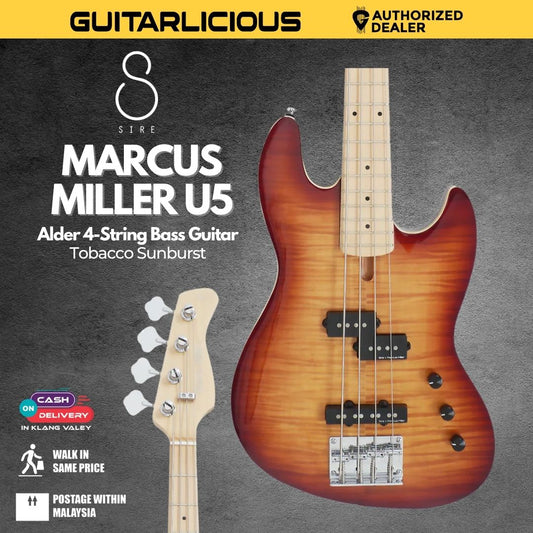 Sire Marcus Miller U5 Alder 4-String Bass Guitar - Tobacco Sunburst