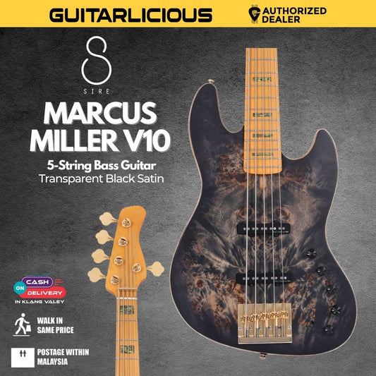Sire Marcus Miller V10 5-String Bass Guitar - Transparent Black Satin
