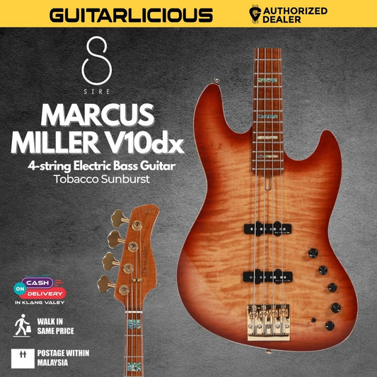 Sire Marcus Miller V10dx 4-String Bass Guitar - Tobacco Sunburst