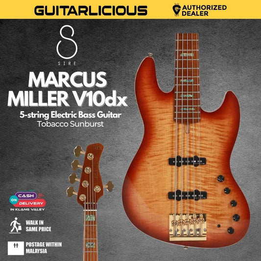 Sire Marcus Miller V10dx 5-String Bass Guitar - Tobacco Sunburst