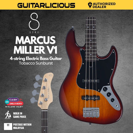 Sire Marcus Miller V1 4-string Electric Bass Guitar - Tobacco Sunburst