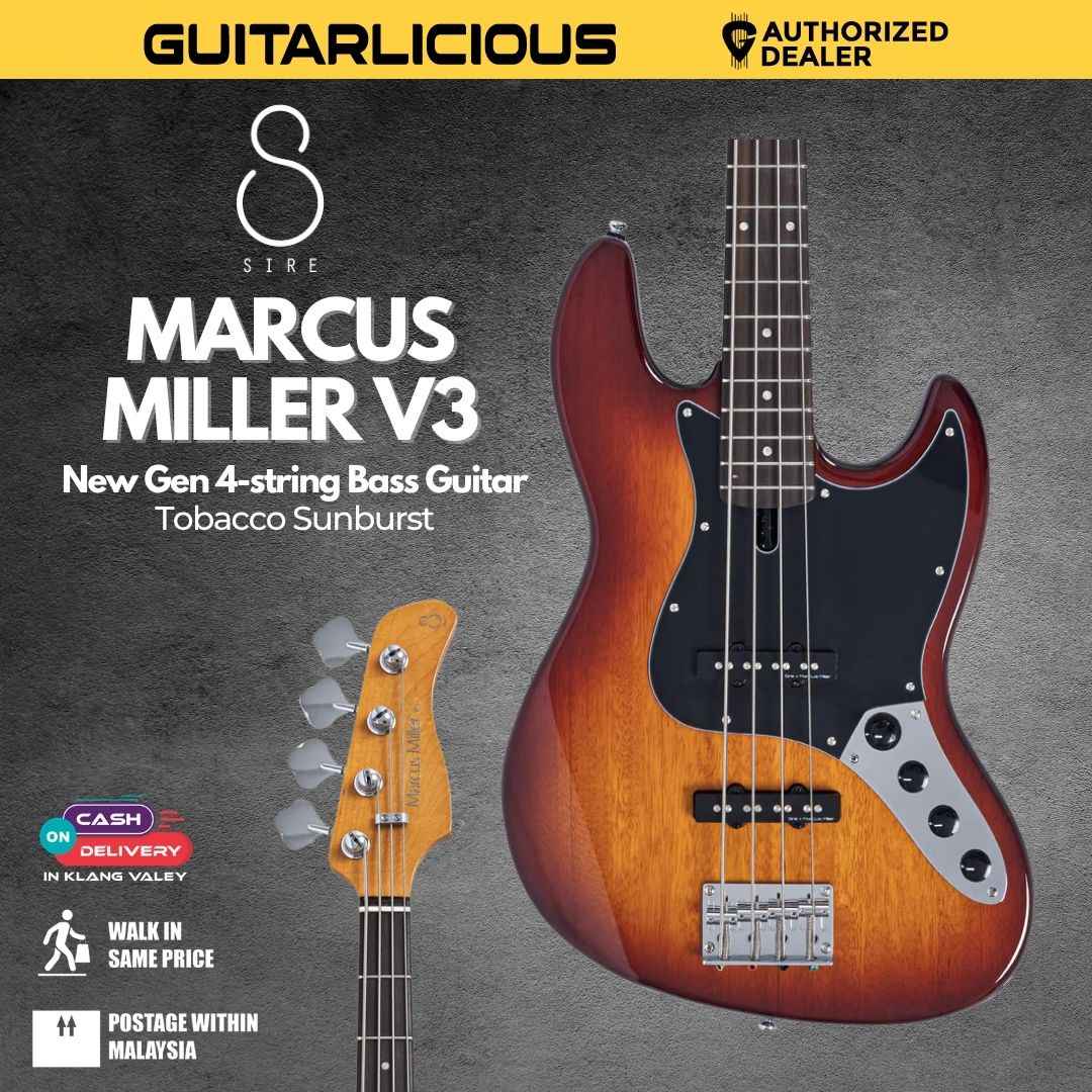 Sire Marcus Miller V3 New Gen 4 String Electric Bass Guitar -  Tobacco Sunburst