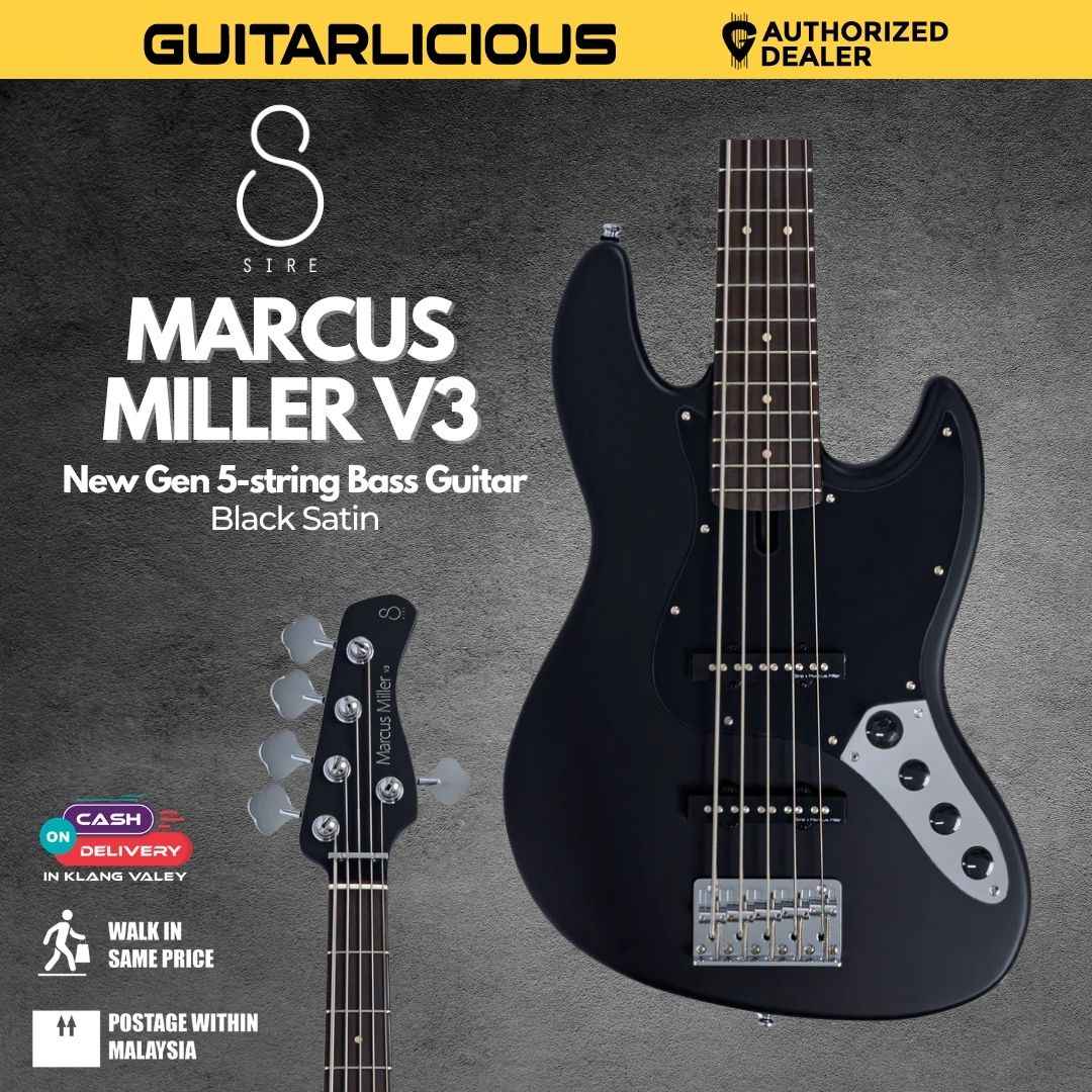 Sire Marcus Miller V3 New Gen 5 String Electric Bass Guitar - Black Satin
