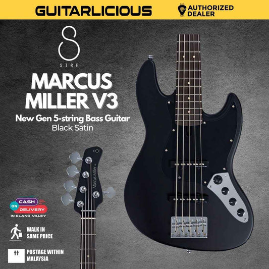 Sire Marcus Miller V3 New Gen 5 String Electric Bass Guitar - Black Satin