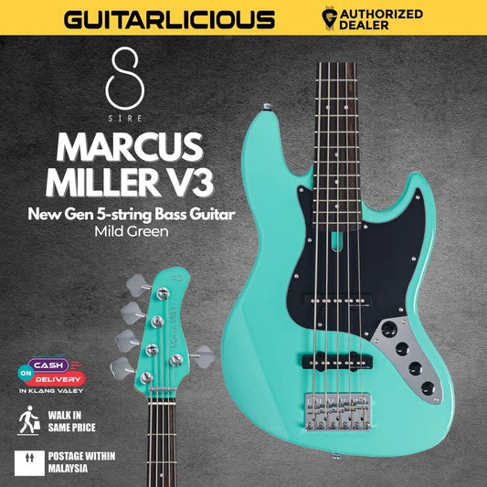 Sire Marcus Miller V3 New Gen 5 String Electric Bass Guitar - Mild Green