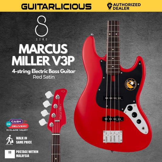 Sire Marcus Miller V3P 4-String Bass Guitar - Red Satin