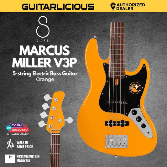 Sire Marcus Miller V3P 5-String Bass Guitar - Orange