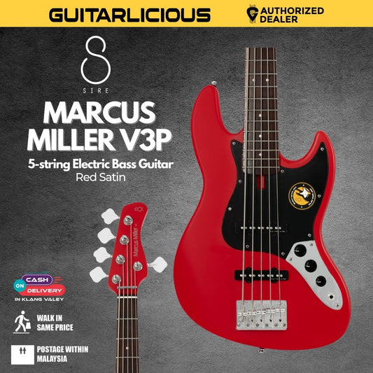 Sire Marcus Miller V3P 5-String Bass Guitar - Red Satin