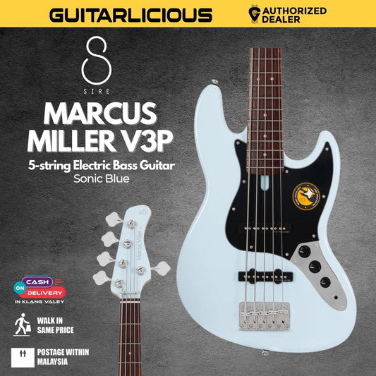 Sire Marcus Miller V3P 5-String Bass Guitar - Sonic Blue