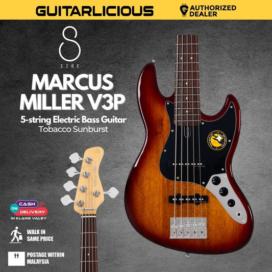 Sire Marcus Miller V3P 5-String Bass Guitar - Tobacco Sunburst