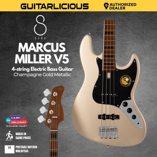 Sire Marcus Miller V5 4-String Bass Guitar - Champagne Gold Metallic
