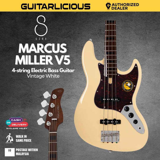 Sire Marcus Miller V5 4-String Bass Guitar - Vintage White