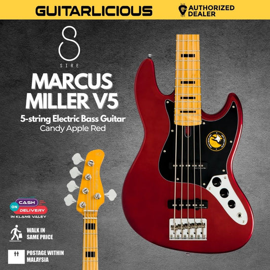 Sire Marcus Miller V5 5-String Bass Guitar - Candy Apple Red