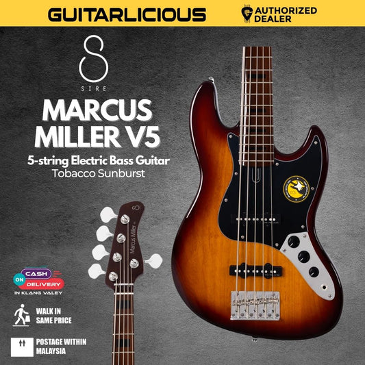 Sire Marcus Miller V5 5-String Bass Guitar - Tobacco Sunburst