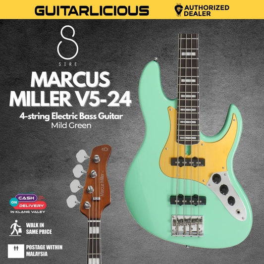 Sire Marcus Miller V5-24 4-String Bass Guitar - Mild Green