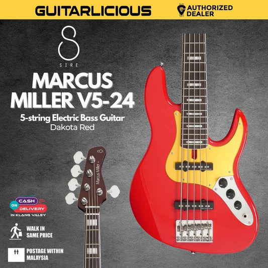 Sire Marcus Miller V5-24 5-String Bass Guitar - Dakota Red