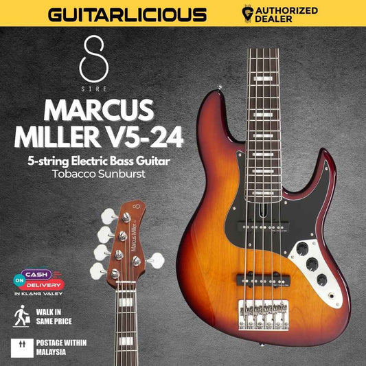 Sire Marcus Miller V5-24 5-String Bass Guitar - Tobacco Sunburst