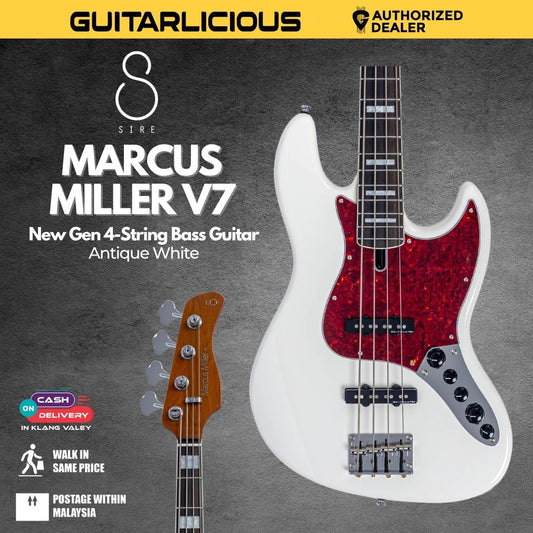 Sire Marcus Miller V7 New Gen 4 String Electric Bass Guitar - Antique White