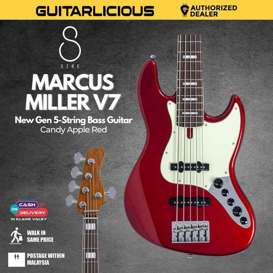 Sire Marcus Miller V7 New Gen 5 String Electric Bass Guitar - Candy Apple Red