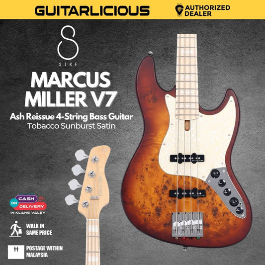 Sire Marcus Miller V7 Ash Reissue 4-String Bass Guitar - Tobacco Sunburst Satin