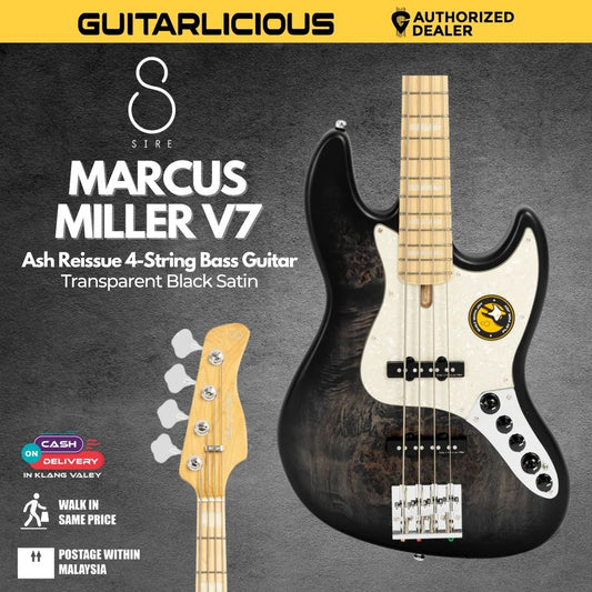 Sire Marcus Miller V7 Ash Reissue 4-String Bass Guitar - Transparent Black Satin