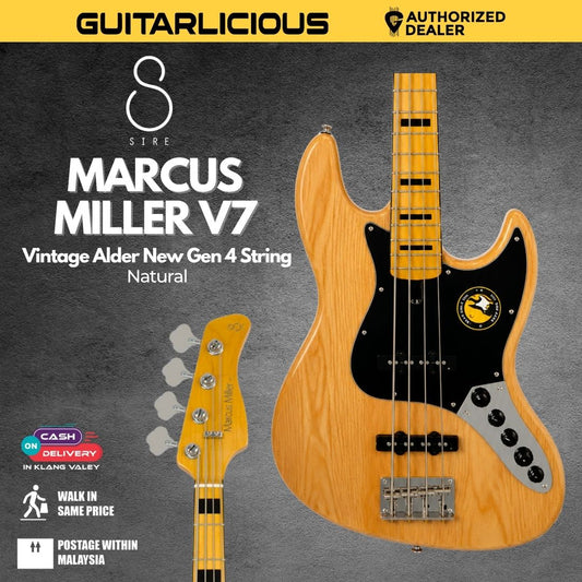 Sire Marcus Miller V7 Vintage Alder New Gen 4 String Electric Bass Guitar - Natural