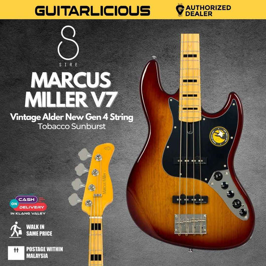 Sire Marcus Miller V7 Vintage Alder New Gen 4 String Electric Bass Guitar - Tobacco Sunburst
