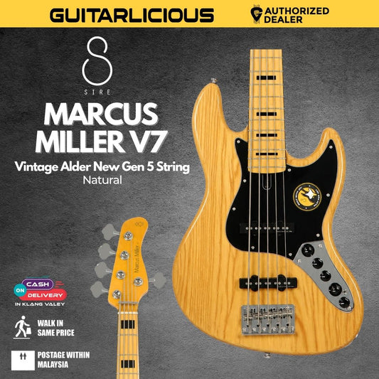 Sire Marcus Miller V7 Vintage Alder New Gen 5 String Electric Bass Guitar - Natural