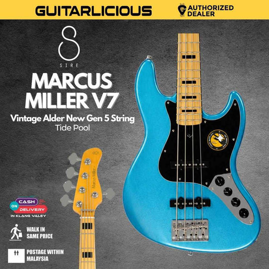 Sire Marcus Miller V7 Vintage Alder New Gen 5 String Electric Bass Guitar - Tide Pool