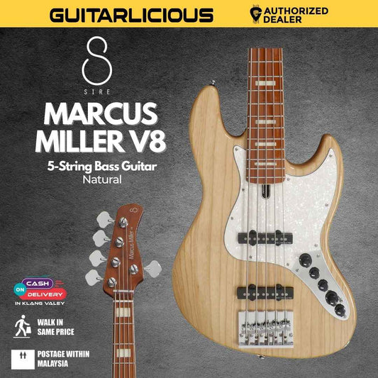 Sire Marcus Miller V8 5-String Bass Guitar - Natural