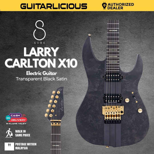 Sire Larry Carlton X10 Electric Guitar - Transparent Black Satin