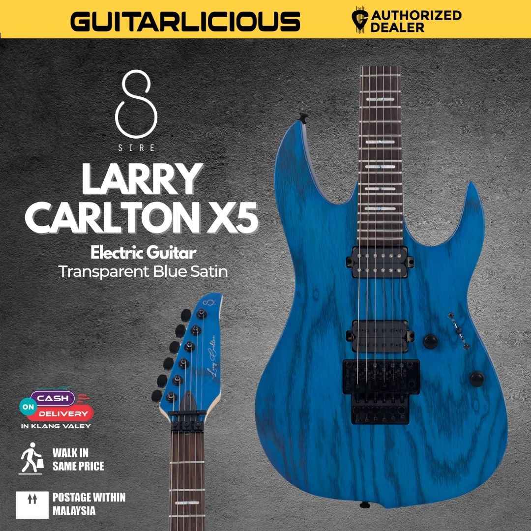 Sire Larry Carlton X5 Electric Guitar - Transparent Blue Satin