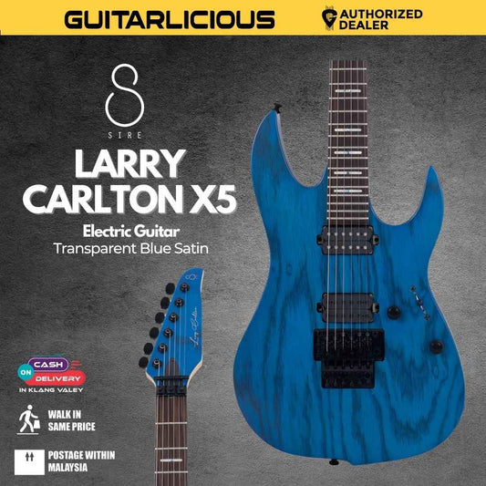 Sire Larry Carlton X5 Electric Guitar - Transparent Blue Satin