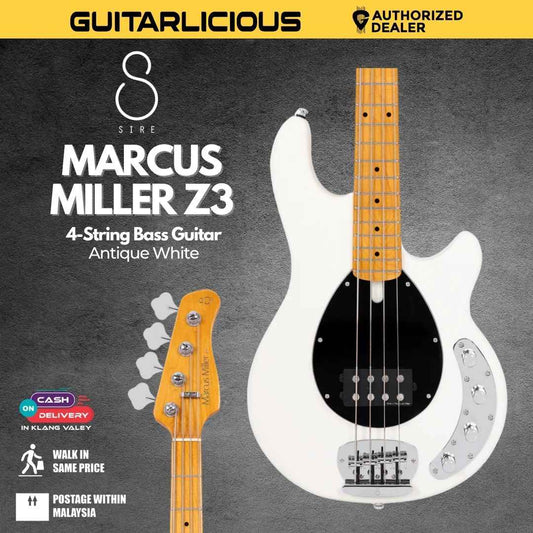 Sire Marcus Miller Z3 4-String Bass Guitar - Antique White