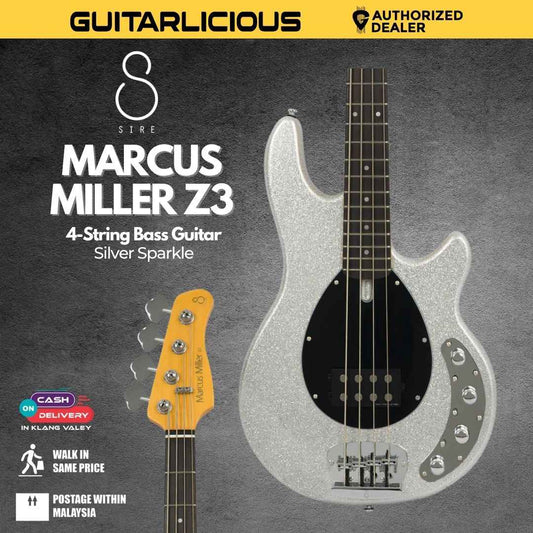 Sire Marcus Miller Z3 4-String Bass Guitar - Silver Sparkle