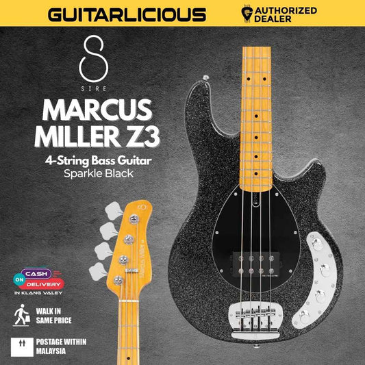 Sire Marcus Miller Z3 4-String Bass Guitar - Sparkle Black