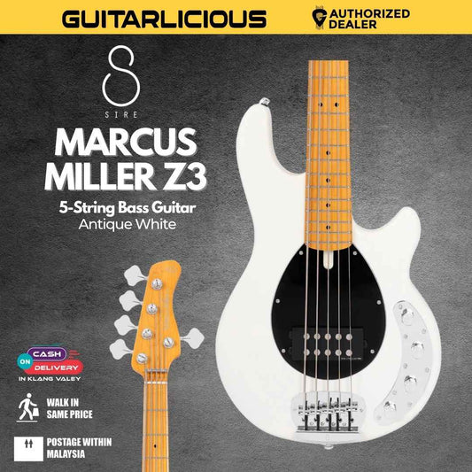 Sire Marcus Miller Z3 5-String Bass Guitar - Antique White