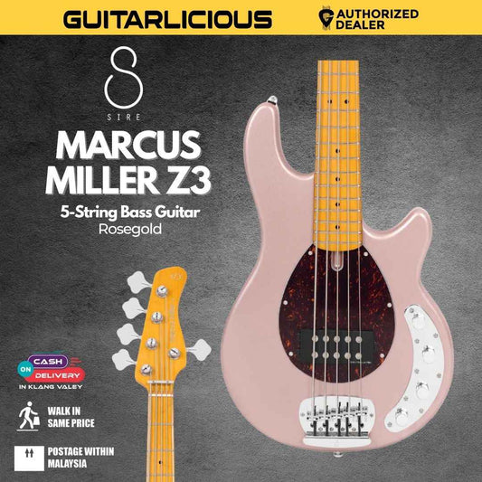 Sire Marcus Miller Z3 5-String Bass Guitar - Rosegold