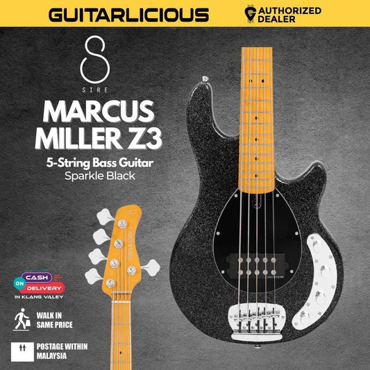 Sire Marcus Miller Z3 5-String Bass Guitar - Sparkle Black