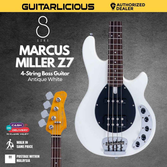 Sire Marcus Miller Z7 4-String Bass Guitar - Antique White