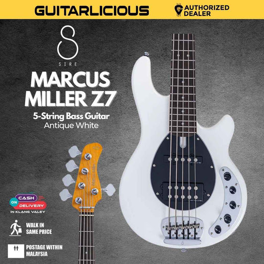 Sire Marcus Miller Z7 5-String Bass Guitar - Antique White