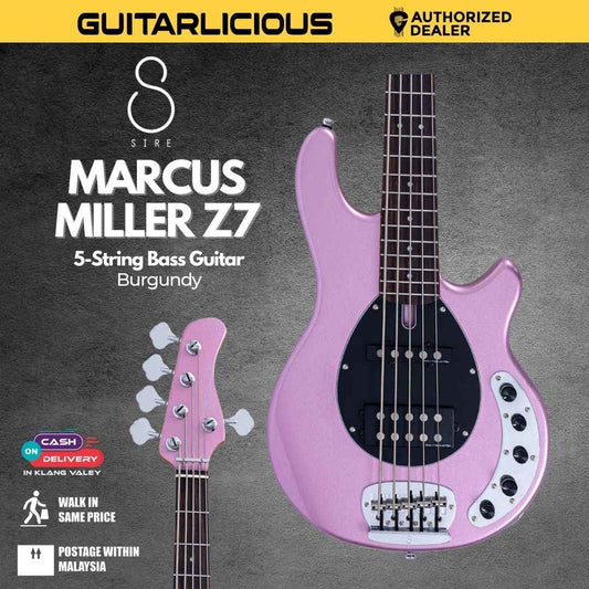Sire Marcus Miller Z7 5-String Bass Guitar - Burgundy